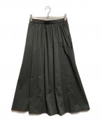 23区ニジュウサンク）の古着「ストレッチブロード ギャザースカート」｜ブラック