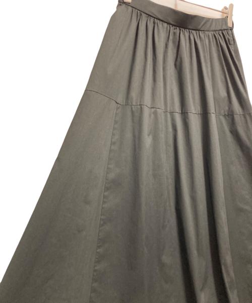 23区（ニジュウサンク）23区 (ニジュウサンク) ストレッチブロード ギャザースカート ブラック サイズ:38の古着・服飾アイテム