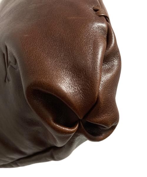 KITAMURA（キタムラ）KITAMURA (キタムラ) レザーショルダーバッグ ブラウンの古着・服飾アイテム
