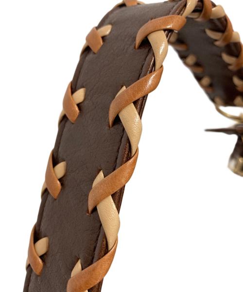 KITAMURA（キタムラ）KITAMURA (キタムラ) レザーショルダーバッグ ブラウンの古着・服飾アイテム