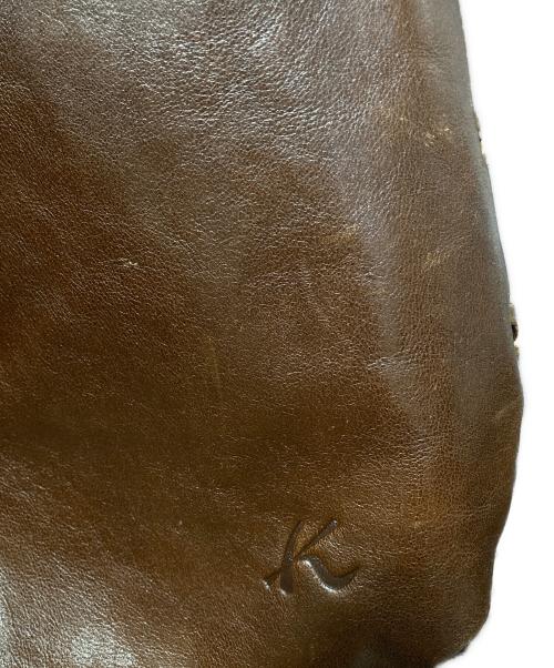 KITAMURA（キタムラ）KITAMURA (キタムラ) レザーショルダーバッグ ブラウンの古着・服飾アイテム