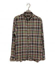 BEAMS PLUS（ビームスプラス）の古着「マドラスチェック ボタンダウンシャツ」｜パープル