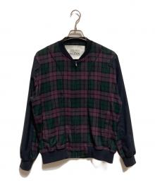 UNITED ARROWS & SONS（ユナイテッドアローズ アンド サンズ）の古着「DAPPER TRACK JACKET」｜グリーン×パープル