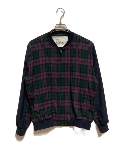UNITED ARROWS & SONS（ユナイテッドアローズ アンド サンズ）UNITED ARROWS & SONS (ユナイテッドアローズ アンド サンズ) DAPPER TRACK JACKET グリーン×パープル サイズ:Sの古着・服飾アイテム