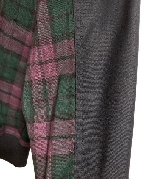 UNITED ARROWS & SONS（ユナイテッドアローズ アンド サンズ）UNITED ARROWS & SONS (ユナイテッドアローズ アンド サンズ) DAPPER TRACK JACKET グリーン×パープル サイズ:Sの古着・服飾アイテム