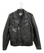 OUTDOOR EXCHANGEアウトドアエックスチェンジ）の古着「ダブルライダースジャケット」｜ブラック