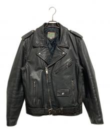 OUTDOOR EXCHANGE（アウトドアエックスチェンジ）の古着「ダブルライダースジャケット」｜ブラック