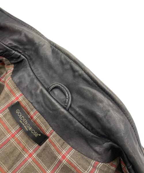 GOLDEN GOOSE（ゴールデングース）GOLDEN GOOSE (ゴールデングース) ダブルライダースレザージャケット ブラック サイズ:Sの古着・服飾アイテム