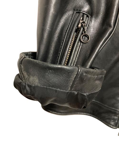 AVIREX（アヴィレックス）AVIREX (アヴィレックス) シングルライダースジャケット ブラック サイズ:Mの古着・服飾アイテム
