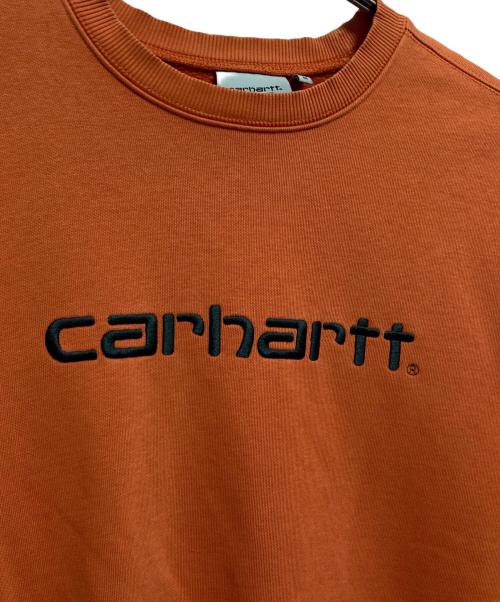 CarHartt（カーハート）CarHartt (カーハート) クルーネックスウェット オレンジ サイズ:Mの古着・服飾アイテム
