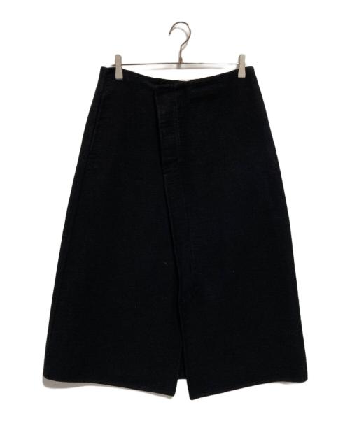 BLAMINK（ブラミンク）BLAMINK (ブラミンク) ラップスカート ブラック サイズ:38の古着・服飾アイテム