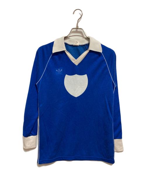 adidas（アディダス）adidas (アディダス) 70-80’ｓゲームシャツ ブルー サイズ:Mの古着・服飾アイテム