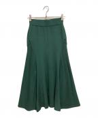 Mame Kurogouchiマメクロゴウチ）の古着「Flared Jersey Skirt」｜グリーン