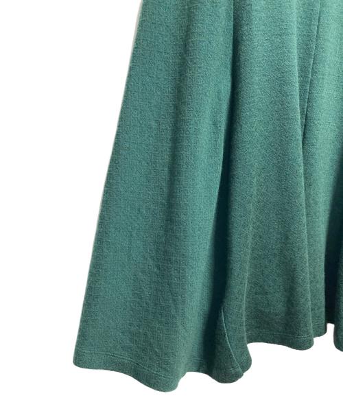 Mame Kurogouchi（マメクロゴウチ）mame kurogouchi (マメクロゴウチ) Flared Jersey Skirt グリーン サイズ:1の古着・服飾アイテム