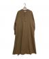 foufou（フーフー ザドレス）の古着「henley neck volume sleeve one piece」｜ベージュ