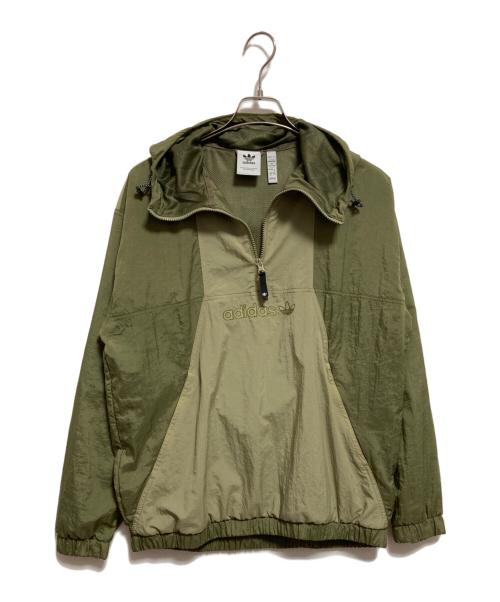 adidas（アディダス）adidas (アディダス) アノラックパーカー カーキの古着・服飾アイテム