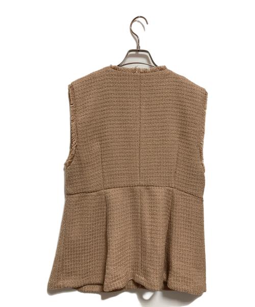 SHIPS（シップス）SHIPS (シップス) ツイードペプラムベスト ベージュ サイズ:不明の古着・服飾アイテム