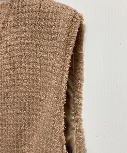 SHIPS（シップス）SHIPS (シップス) ツイードペプラムベスト ベージュ サイズ:不明の古着・服飾アイテム