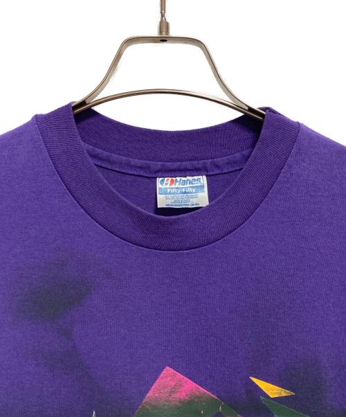 Hanes（ヘインズ）Hanes (ヘインズ) プリントTシャツ パープル サイズ:Mの古着・服飾アイテム