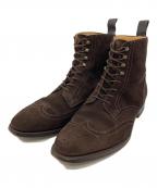 Crockett & Jones×PAUL SMITHクロケット＆ジョーンズ×ポールスミス）の古着「別注スウェードカントリーブーツ」｜ブラウン