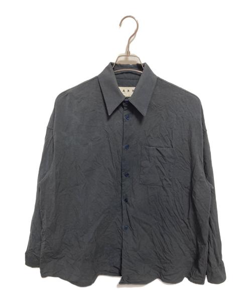 MARNI（マルニ）MARNI (マルニ) トロピカルウールシャツ ブラック サイズ:46の古着・服飾アイテム