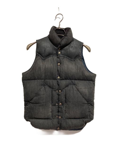 RockyMountainFeatherBed（ロッキーマウンテンフェザーベッド）RockyMountainFeatherBed (ロッキーマウンテンフェザーベッド) BEAMS (ビームス) 別注デニムダウンベスト ブラック サイズ:36の古着・服飾アイテム