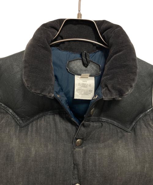 RockyMountainFeatherBed（ロッキーマウンテンフェザーベッド）RockyMountainFeatherBed (ロッキーマウンテンフェザーベッド) BEAMS (ビームス) 別注デニムダウンベスト ブラック サイズ:36の古着・服飾アイテム