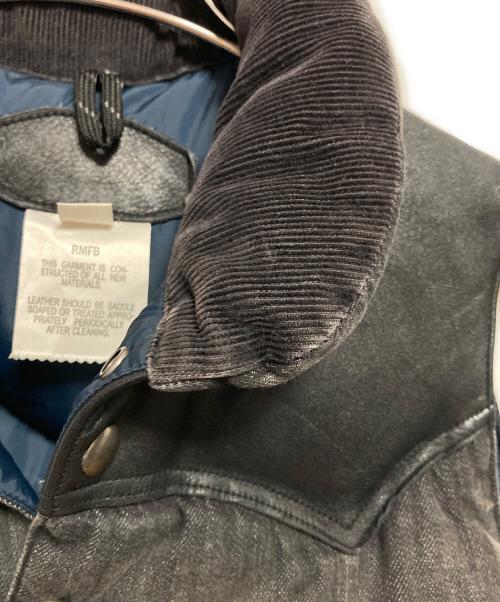 RockyMountainFeatherBed（ロッキーマウンテンフェザーベッド）RockyMountainFeatherBed (ロッキーマウンテンフェザーベッド) BEAMS (ビームス) 別注デニムダウンベスト ブラック サイズ:36の古着・服飾アイテム