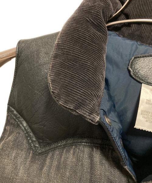 RockyMountainFeatherBed（ロッキーマウンテンフェザーベッド）RockyMountainFeatherBed (ロッキーマウンテンフェザーベッド) BEAMS (ビームス) 別注デニムダウンベスト ブラック サイズ:36の古着・服飾アイテム