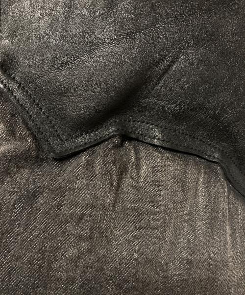 RockyMountainFeatherBed（ロッキーマウンテンフェザーベッド）RockyMountainFeatherBed (ロッキーマウンテンフェザーベッド) BEAMS (ビームス) 別注デニムダウンベスト ブラック サイズ:36の古着・服飾アイテム