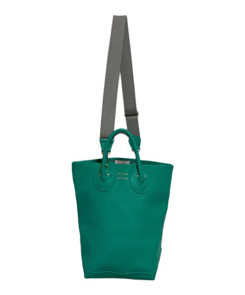 YOUNG & OLSEN The DRYGOODS STORE（ヤングアンドオルセン ザ ドライグッズストア）YOUNG & OLSEN The DRYGOODS STORE (ヤングアンドオルセン ザ ドライグッズストア) EMBOSSED LEATHER HAVERSACK グリーンの古着・服飾アイテム