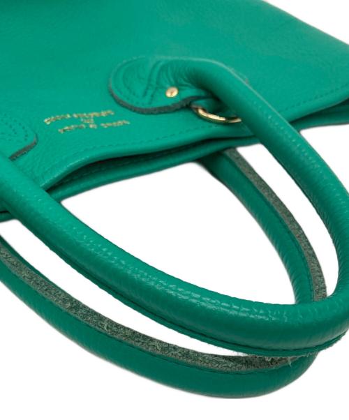 YOUNG & OLSEN The DRYGOODS STORE（ヤングアンドオルセン ザ ドライグッズストア）YOUNG & OLSEN The DRYGOODS STORE (ヤングアンドオルセン ザ ドライグッズストア) EMBOSSED LEATHER HAVERSACK グリーンの古着・服飾アイテム