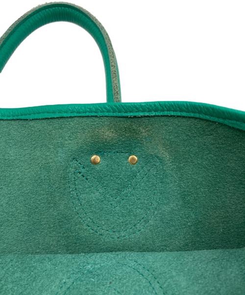 YOUNG & OLSEN The DRYGOODS STORE（ヤングアンドオルセン ザ ドライグッズストア）YOUNG & OLSEN The DRYGOODS STORE (ヤングアンドオルセン ザ ドライグッズストア) EMBOSSED LEATHER HAVERSACK グリーンの古着・服飾アイテム