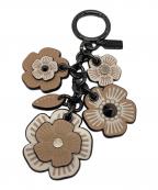 COACHコーチ）の古着「フラワーモチーフキーホルダー」｜ベージュ