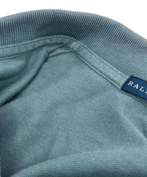RALPH LAUREN（ラルフローレン）RALPH LAUREN (ラルフローレン) ビーズ刺繍ビッグポニーポロシャツ ブルー サイズ:Mの古着・服飾アイテム