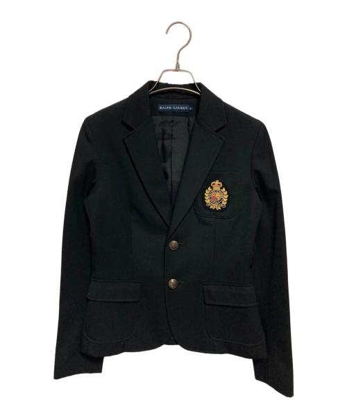 RALPH LAUREN（ラルフローレン）RALPH LAUREN (ラルフローレン) エンブレムブレザー ブラック サイズ:9の古着・服飾アイテム