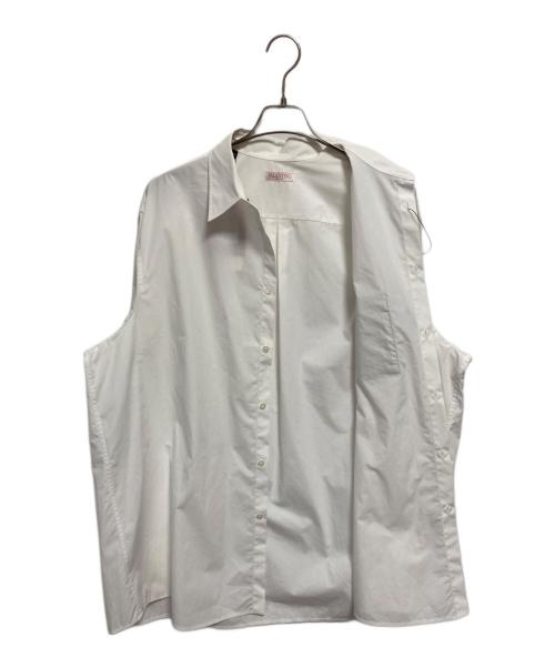 VALENTINO（ヴァレンティノ）VALENTINO (ヴァレンティノ) シルバーポケットシャツ ホワイト サイズ:52の古着・服飾アイテム