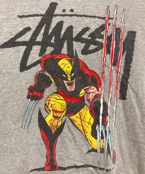 stussy（ステューシー）stussy (ステューシー) プリントTシャツ グレー サイズ:Sの古着・服飾アイテム