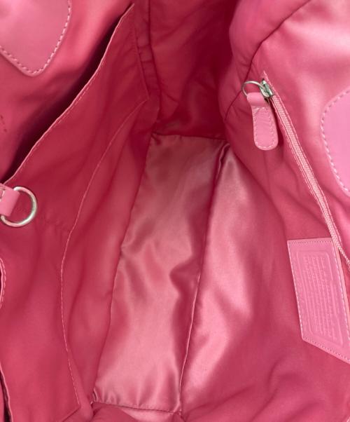 COACH（コーチ）COACH (コーチ) トートバッグ ベージュ×ピンクの古着・服飾アイテム