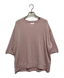 SLOANE（スローン）の古着「別注ウール天竺ニットTシャツ五分袖Tシャツ」｜ピンク