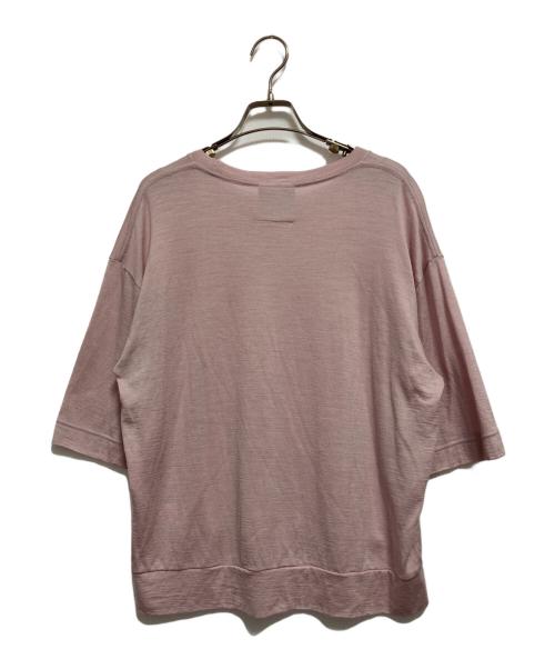 SLOANE（スローン）SLOANE (スローン) 別注ウール天竺ニットTシャツ五分袖Tシャツ ピンク サイズ:FREEの古着・服飾アイテム