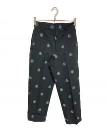 LOEFF（ロエフ）の古着「アザミ ジャカード クロップドパンツ」｜ブラック