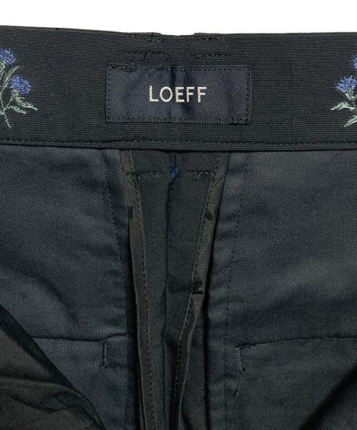 LOEFF（ロエフ）LOEFF (ロエフ) アザミ ジャカード クロップドパンツ ブラック 未使用品の古着・服飾アイテム