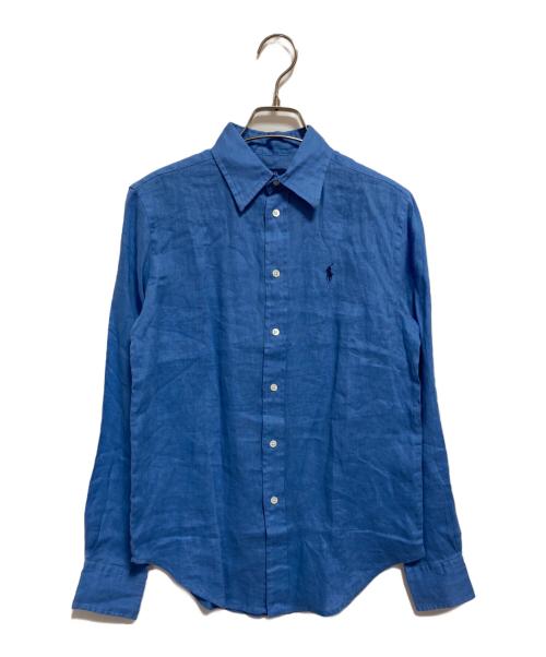 POLO RALPH LAUREN（ポロ・ラルフローレン）POLO RALPH LAUREN (ポロ・ラルフローレン) リラックスド フィット リネン シャツ ブルー サイズ:XXS 未使用品の古着・服飾アイテム