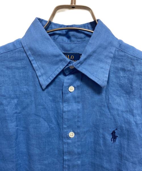 POLO RALPH LAUREN（ポロ・ラルフローレン）POLO RALPH LAUREN (ポロ・ラルフローレン) リラックスド フィット リネン シャツ ブルー サイズ:XXS 未使用品の古着・服飾アイテム