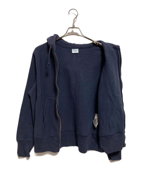 Champion REVERSE WEAVE（チャンピオン リバース ウィーブ）Champion REVERSE WEAVE (チャンピオン リバース ウィーブ) ジップパーカー ネイビー サイズ:Lの古着・服飾アイテム