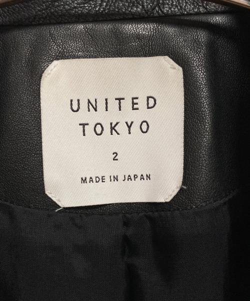 UNITED TOKYO（ユナイテッドトーキョー）UNITED TOKYO (ユナイテッドトーキョー) ダブルライダースジャケット ブラック サイズ:2の古着・服飾アイテム