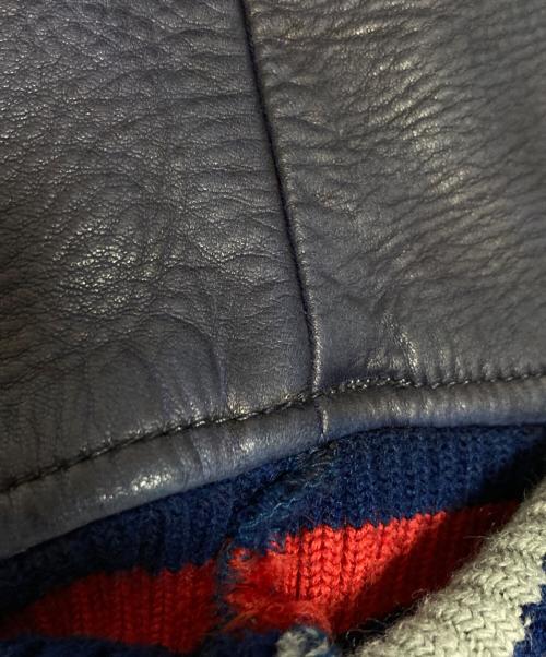 LEVI'S（リーバイス）LEVI'S (リーバイス) デニムレザー切替スタジャン インディゴ サイズ:Lの古着・服飾アイテム