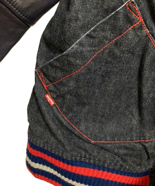 LEVI'S（リーバイス）LEVI'S (リーバイス) デニムレザー切替スタジャン インディゴ サイズ:Lの古着・服飾アイテム