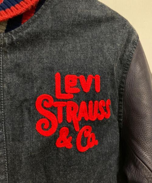 LEVI'S（リーバイス）LEVI'S (リーバイス) デニムレザー切替スタジャン インディゴ サイズ:Lの古着・服飾アイテム